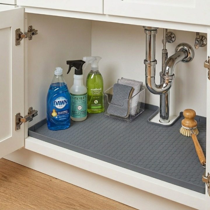 Avorel DrySpace - Premium Waterproof Under Sink Mat & Cabinet Protector