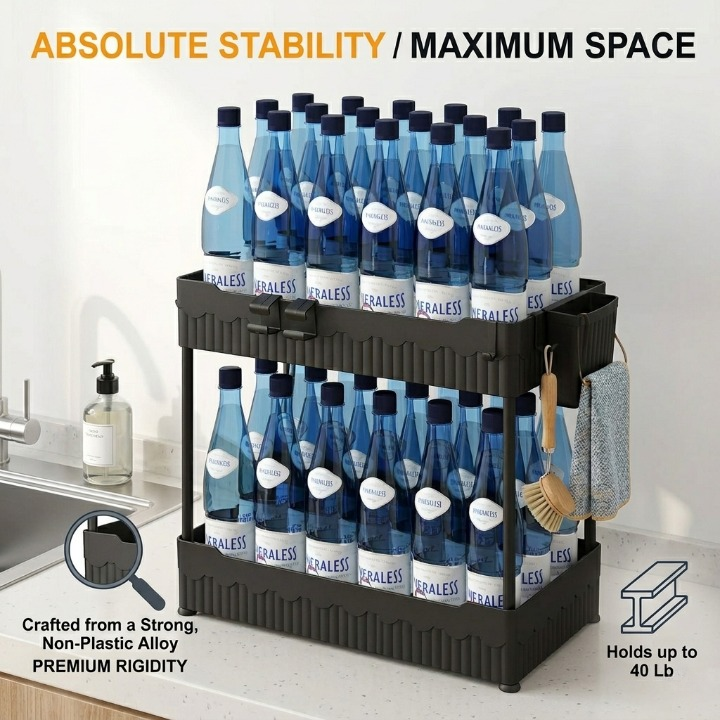Avorel NeatSpace™ | 2-Pack Under-Sink Organizer