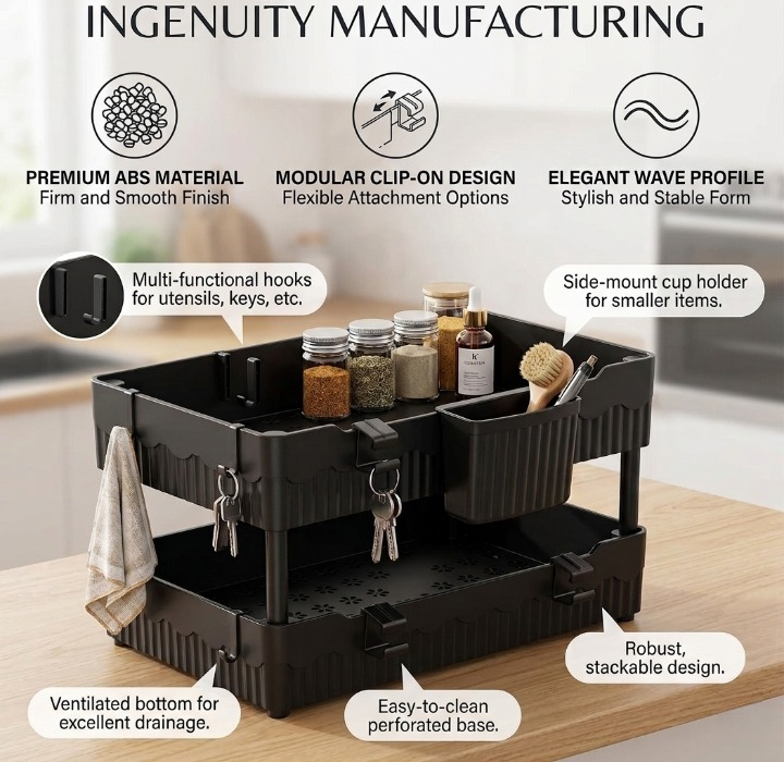 Avorel NeatSpace™ | 2-Pack Under-Sink Organizer