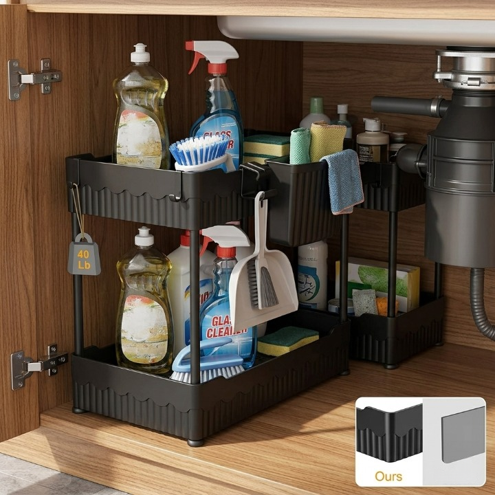 Avorel NeatSpace™ | 2-Pack Under-Sink Organizer